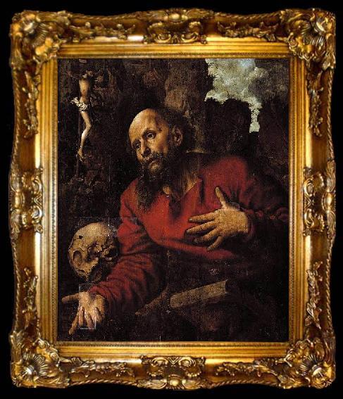 framed  Jan van Hemessen St Jerome, ta009-2